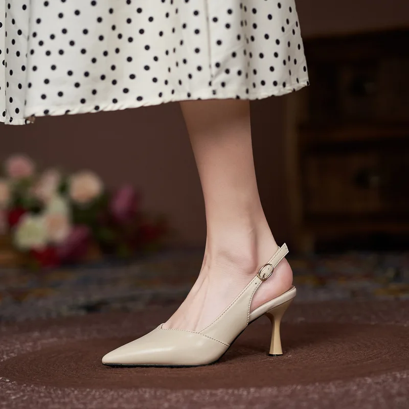 Small Size 30-44 Back Empty Thin High Heels Large Size Slingbacks