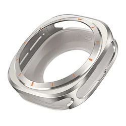 Enhanced Metal Alloy Protective Shell for Galaxy Watch 8 & Ultra Series (Titanium Orange)