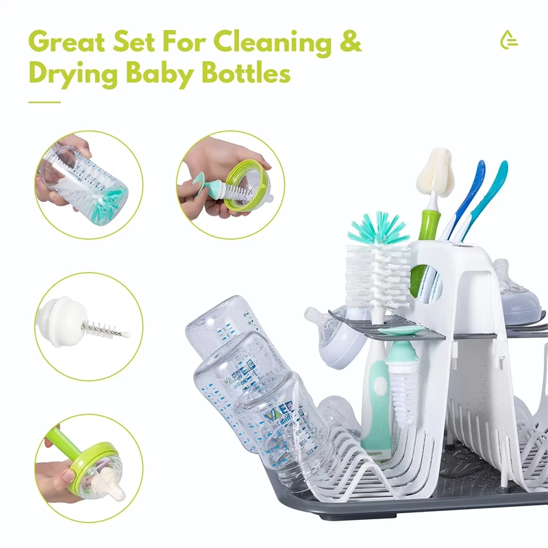 Baby Bottle Drying Rack Baby Feeding Accessories Nipple Bottle Drainer Storage Holder with Tray Dryer Drying Racks