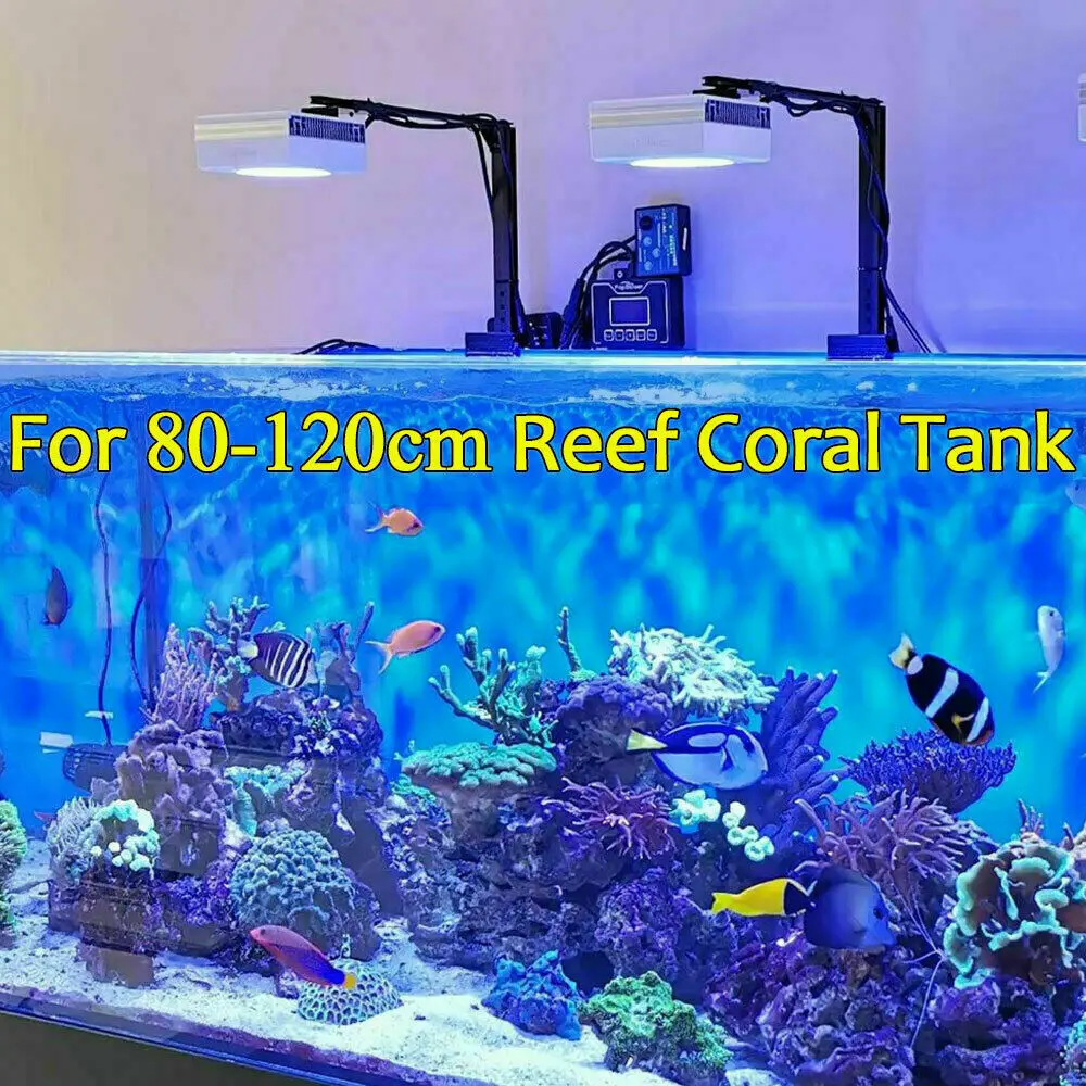 2PCS PopBloom RS90 Led Aquarium Light, Reef Marine Aquarium Led Display,  Aquarium light for 80-120cm 48
