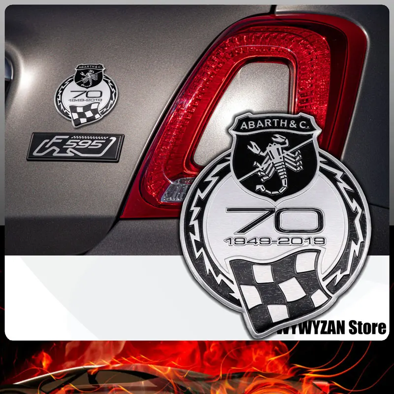 Alluminio Metallo Corpo Scorpione Emblema Posteriore Tronco Decor Badge Sticker Per Fiat 500 Abarth 595 Concorrenza Turismo