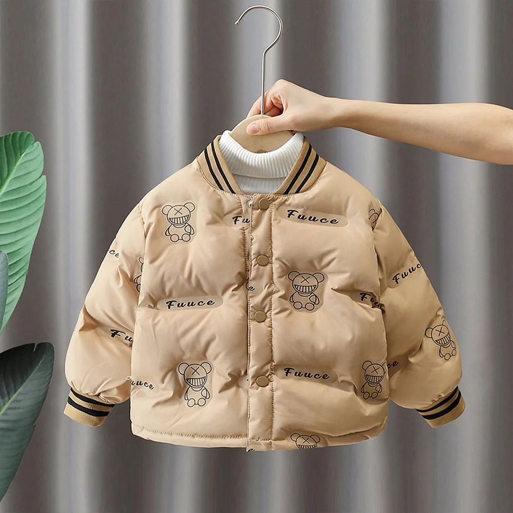 

Cotton Padding Jacket Children's Coat 2023 Winter Kids Baby Down Jacket Clothes Girls From 1 to 10 Years Fashion Style Geometric