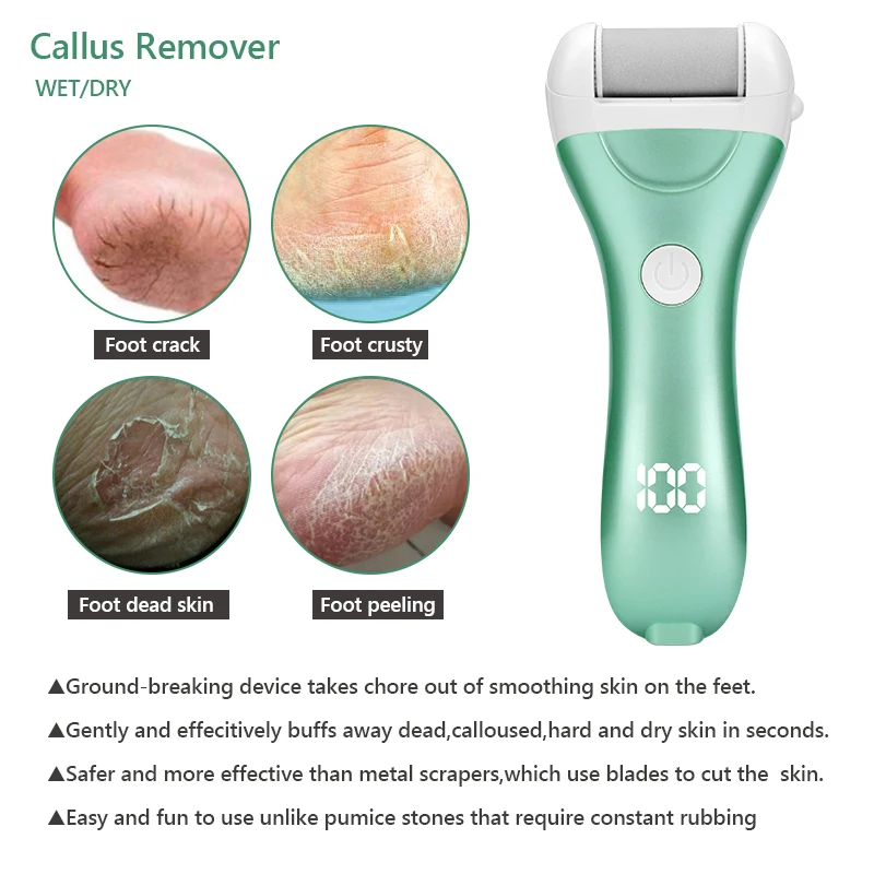 Hot sale Charged Electric Foot File for Heels Grinding Pedicure Tools Professional Foot Care Tool Dead Hard Skin Callus Remover 5
