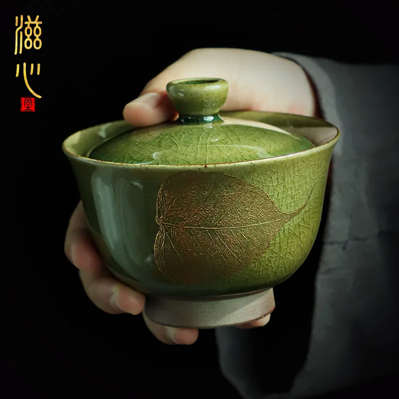 Zi heart Wu Jiwang встроенные лампы konoha tureen растушеванная руда керамические чашки чайный набор кунг-фу три чашки для чая дома