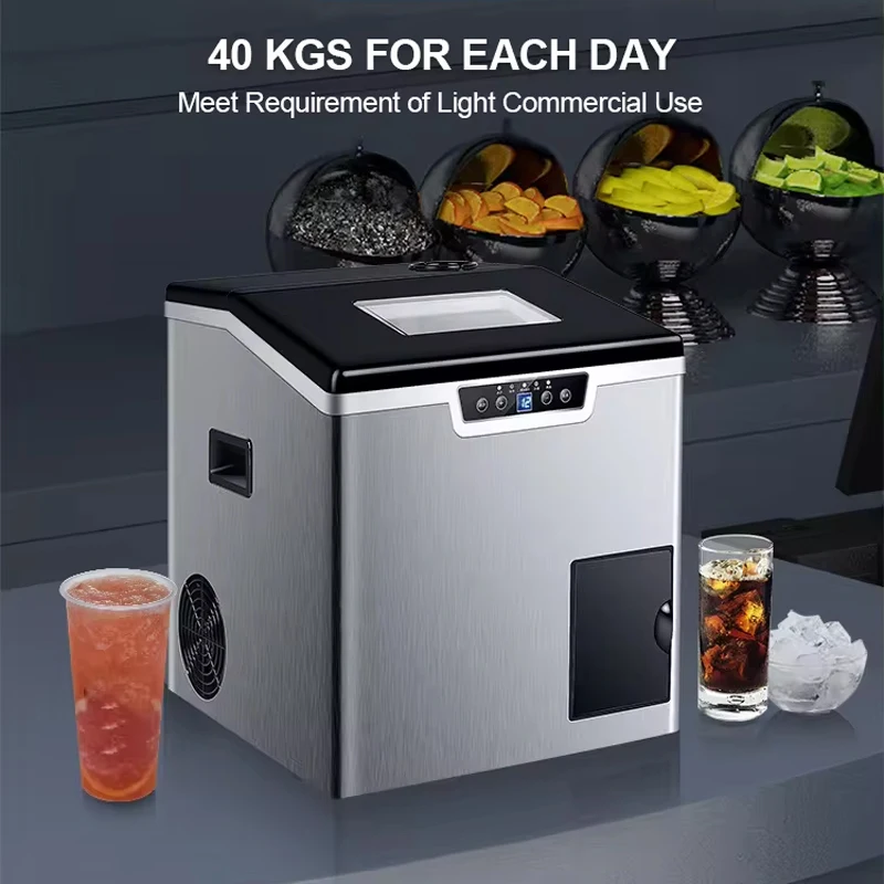 Automatic Ice Cube Maker Commercial Milk Tea Shop Large Ice Crushed Machine Home Making Machine
