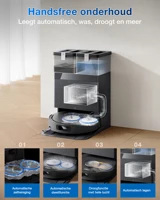 Aspirateur robot ECOVACS DEEBOT T30e Omni avec fonction serpillière, robot de nettoyage OZMO Turbo 2.0 25 000 Pa, brosse principale triple V anti-emmêlement Zero Tangle 3.0, station de base Omni, 45 ° C Séchage rapide, 4