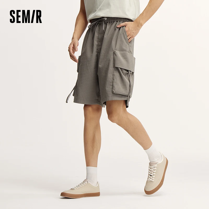 

Semir Casual Mid-Length Pants Men 2024 Summer New Trendy Textured Utility Shorts Oversized Fit For Men