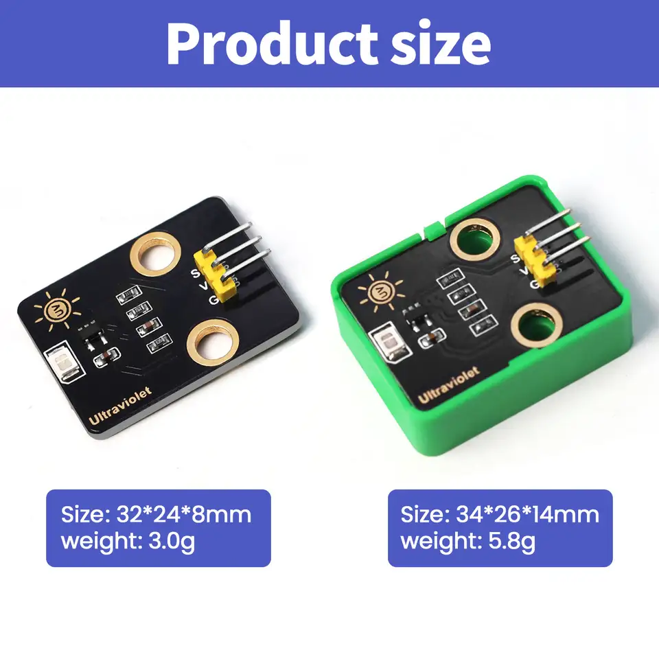 GUVA-S12SD Solar UV Ultraviolet Sensor DIY Electronic Building Blocks For Arduino/Kidsblock/Mixly/Python Programming image 6