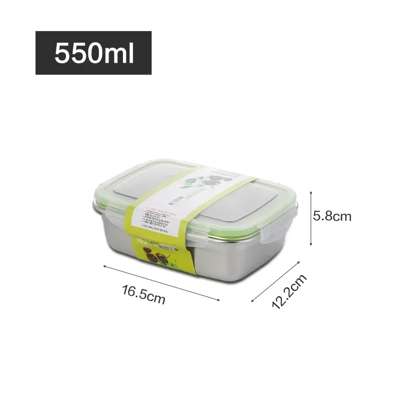 Stainless Steel Insulated Food Storage Crisper with Sealed Lid