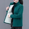 Thickened Fleece Women's Jacket Autumn Winter Sweatshirt Stand Collar Full Sleeve Long Relax Fit Polyester Fiber Winter Coat
