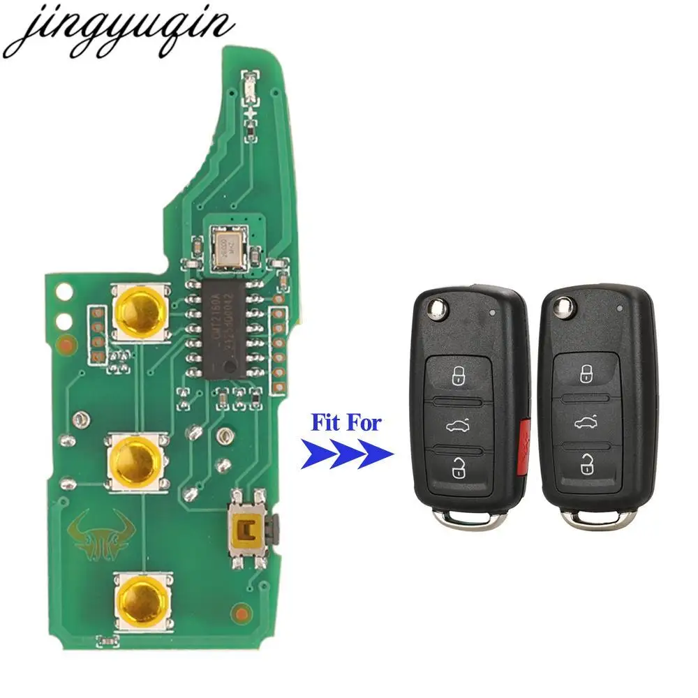 

Jingyuqin 5pcs 3/4Buttons Remote Key PCB 315MHZ ID48 Chip For VW Volkswagen Golf 4 5 6 Jetta Beetle Polo Tiguan Touran Passat CC