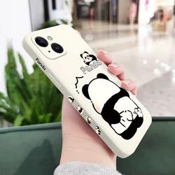 Tickle Panda Silicone Phone Case - Playful Protection with Panda Design for iPhone 13 (White)