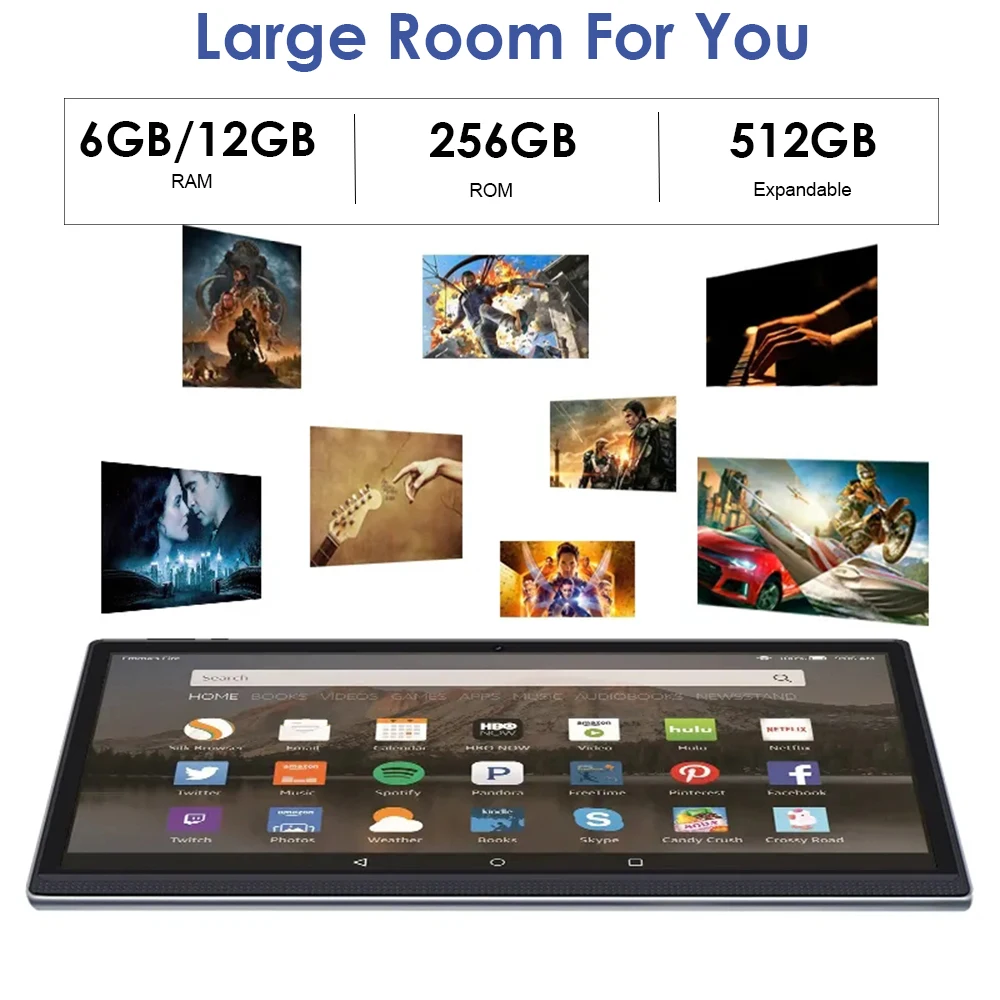 Global Version 14 Inch 1920x1080 IPS Big Screen Tablet PC 5+13MP Camera 12+256GB Deca-Core планшет 2 IN 1 Tablets Android Laptop 5