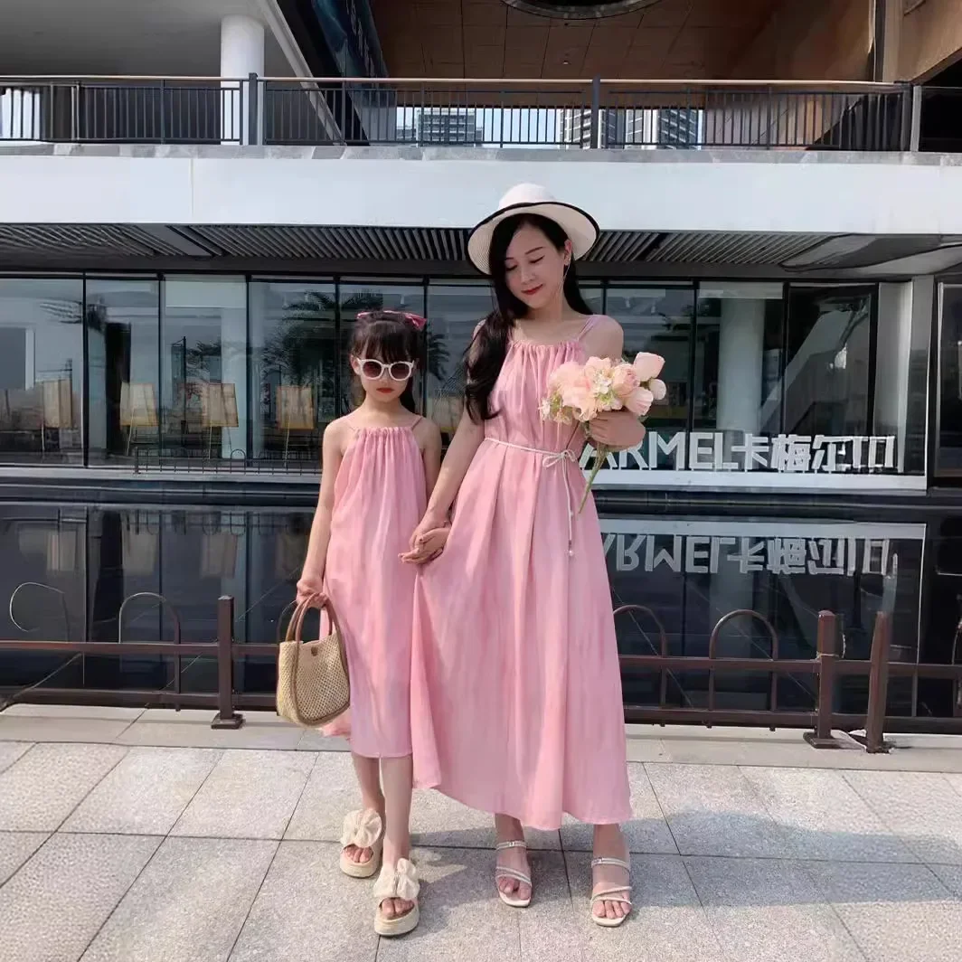 Vacation Look Mom and Daughter Matching Dress Sleeveless Pink Dress Mother and Baby Girls Elegant Dresses Holiday Women Clothing - AliExpress 1501 Vacation Look Mom and Daughter Matching Dress Sleeveless Pink Dress Mother and Baby Girls Elegant Dresses Holiday Women Clothing - AliExpress 1501
