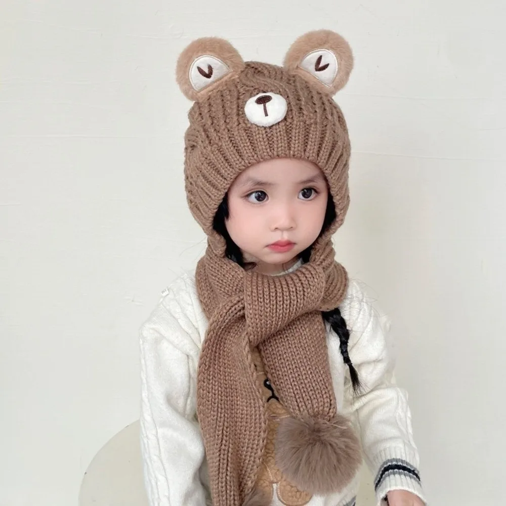 Polyester Fiber Kids Warm Beanie Hat