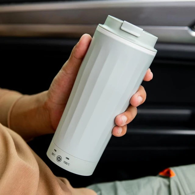 500ML Car Heating Cup Car Heated Mug, Stainless Steel Travel