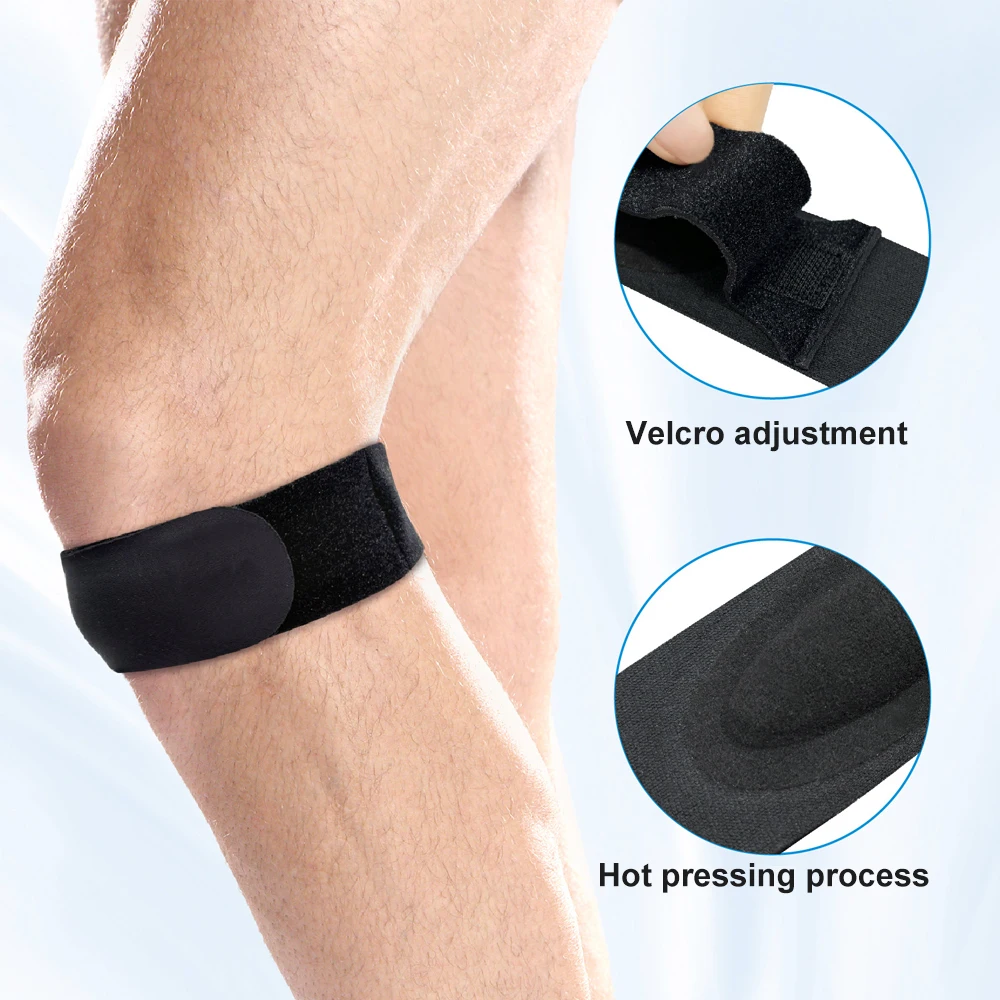 1pc Sports Knee Stabilizer Strap Patella Tendon Support For Jumper's Knee Tendonitis Running Basketball Volleyball Hiking