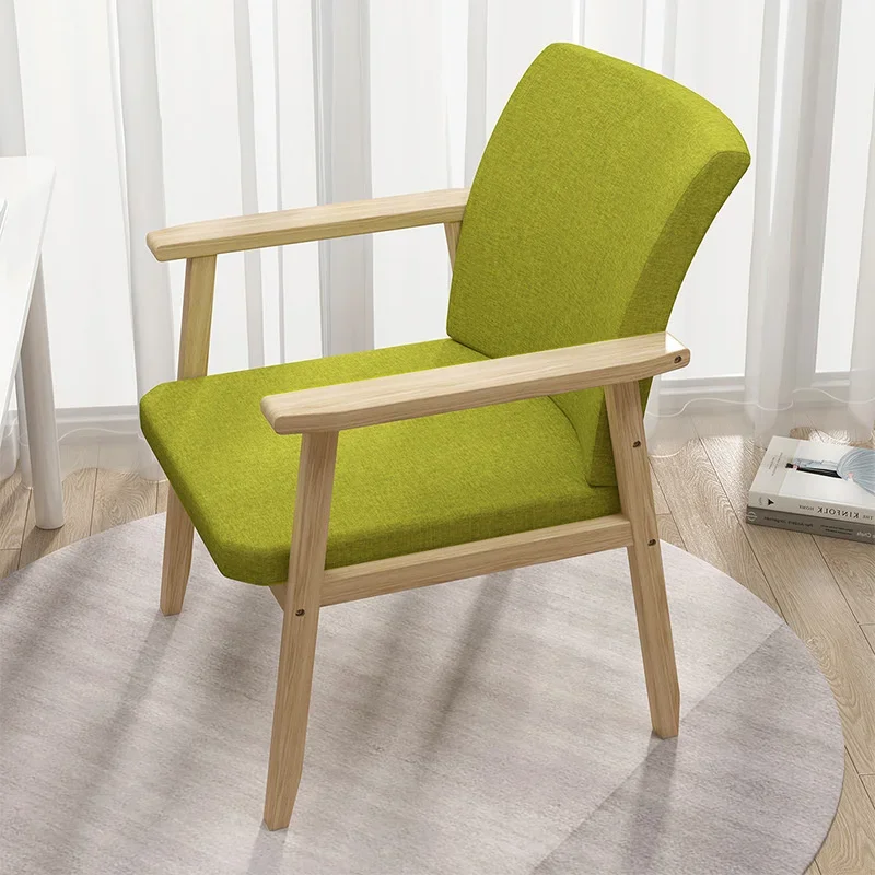 

Computer Chair Backrest Home Simple Solid Wood Office Chairs Desk Chair Student Chair Restaurant Leisure Dining Chair