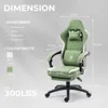 Gaming Chair Breathable Fabric Computer Chair with Pocket Spring Cushion, Comfortable Office Chair with Gel Pad and Storage Bag 3