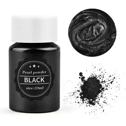 Vibrant 24 - Color Mica Pearl Powder Set for Creative Crafts & DIY Projects (Black)
