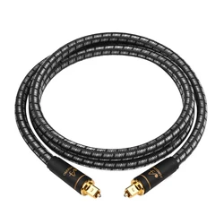 Premium Digital Optical Audio Cable - Toslink SPDIF Coaxial - High - Fidelity Sound Transfer - 3m (Optical fiber cable)