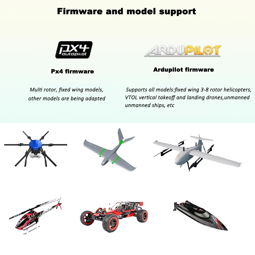 CUAV NEW Pixhawk V6X Customize Carrier Board With Shock Absorbers Integrated 100M Ethernet Remote Control Toys Flight Controller