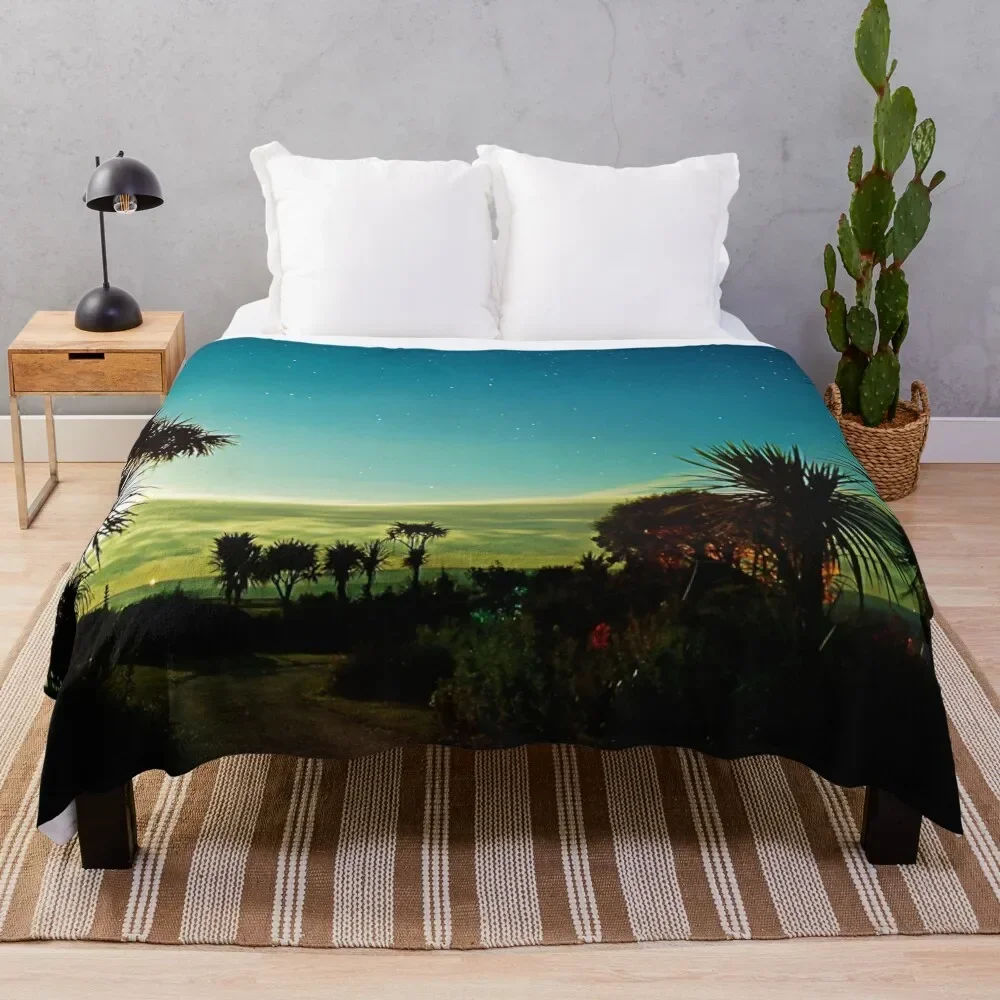 

night landscape Throw Blanket Thin Bed linens Blankets