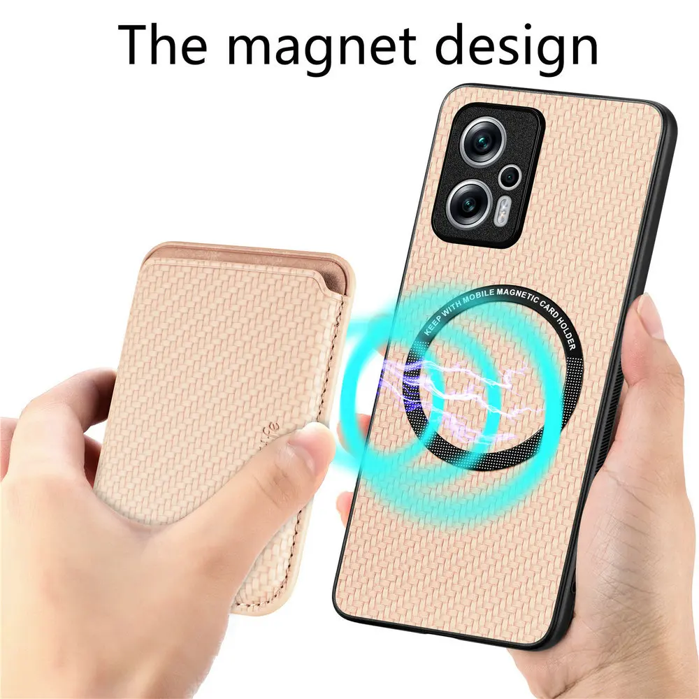 Leather Card Magnetic 2-IN-1 Detachable Back Phone Case