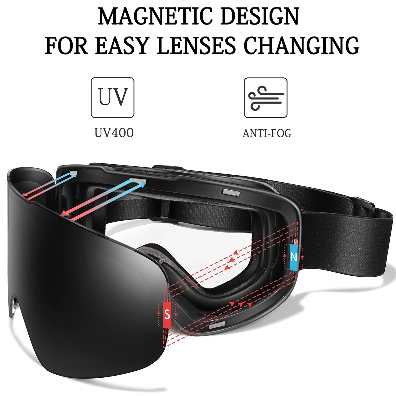 Outdoor SKI Goggles UV400 Anti-Fog For Men And Women Teen