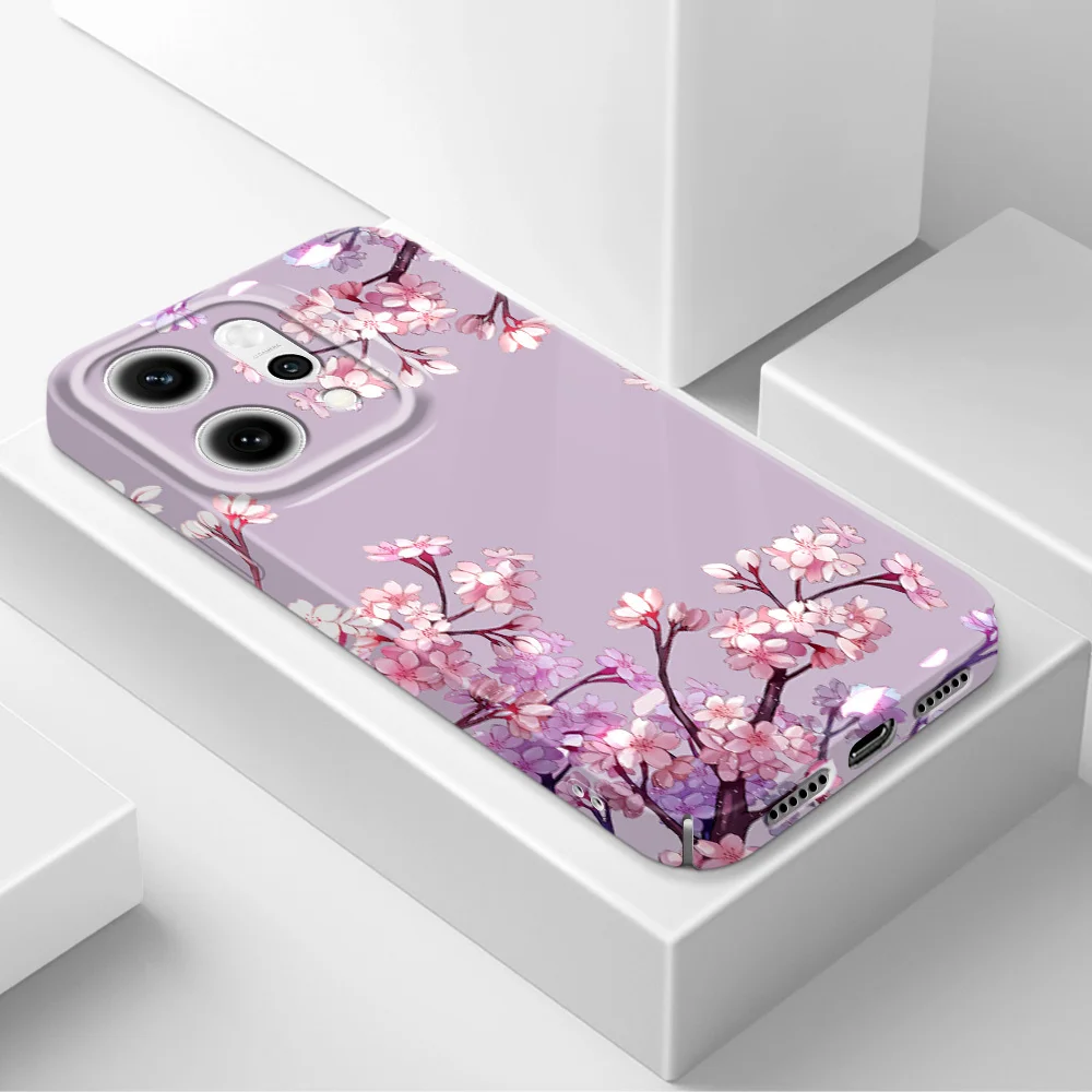 Floral Ripple Design Protective Phone Case - Durable Hard Cover