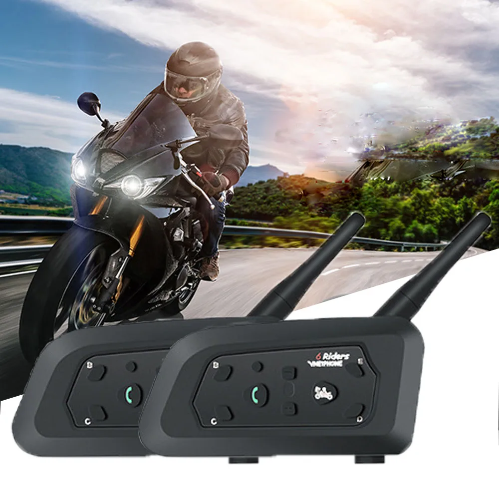 

Bluetooth-гарнитура для мотоциклетного шлема V6, 2 шт.