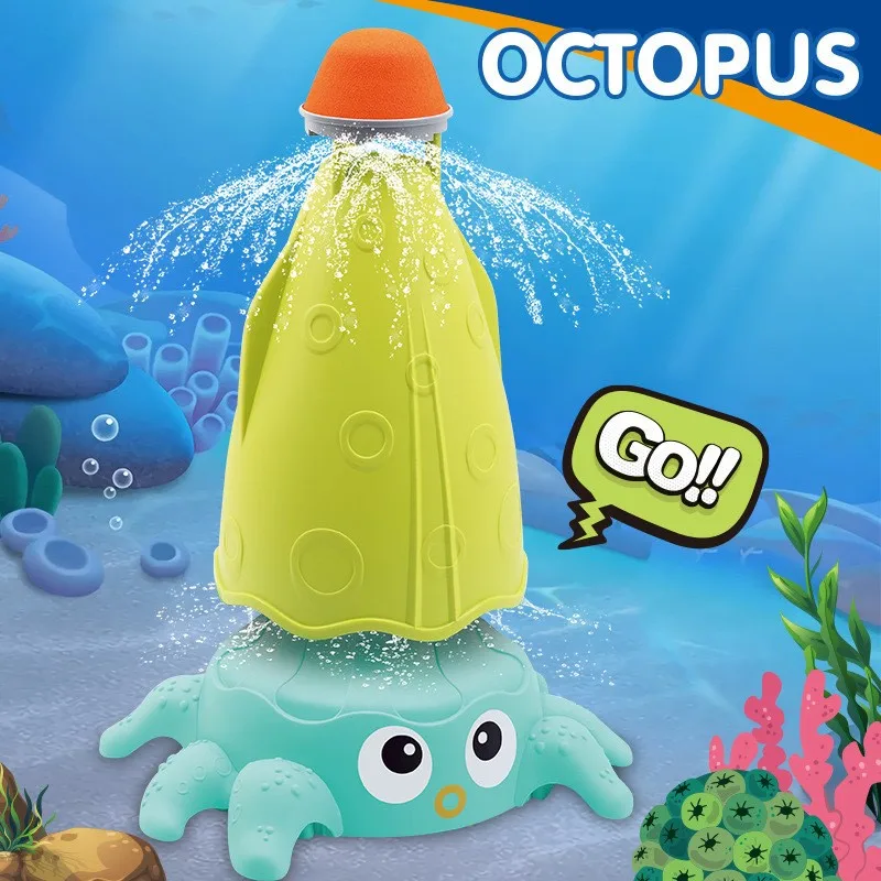 Inflatable Water Mat Doki Toy Outdoor Water Playing Toy Rotating Flying Octopus Sprinkler Summer Outdoor Sports Grassland
