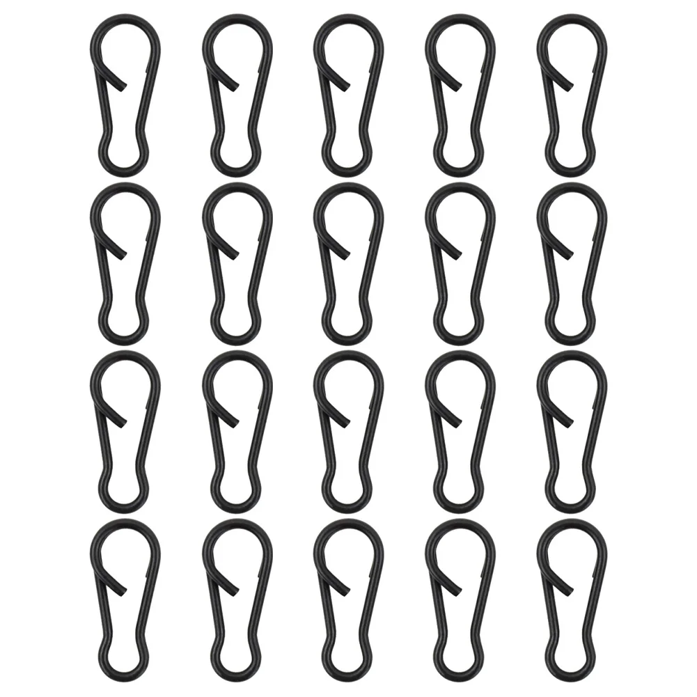 

20pcs Fishing hook Snap Clips 40g 9mmx4.6mm/12.5mmx5mm Stainless Steel Carp Terminal Tackle Speed Links fishing accessories