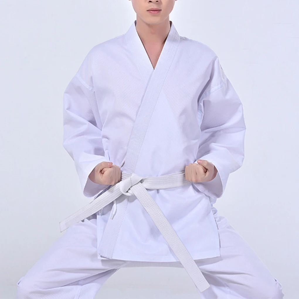 Men Karate Uniform Set Adult Sports Training Clothes Practice Sportswear Polyester Clothing Pants Professional Accessory