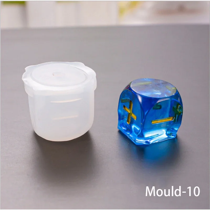 19 Shapes of Dice Silicone Molds Epoxy Resin Molds Multi-size Digital Game DIY Crystal Dice Tools ForDND Making 1pcs