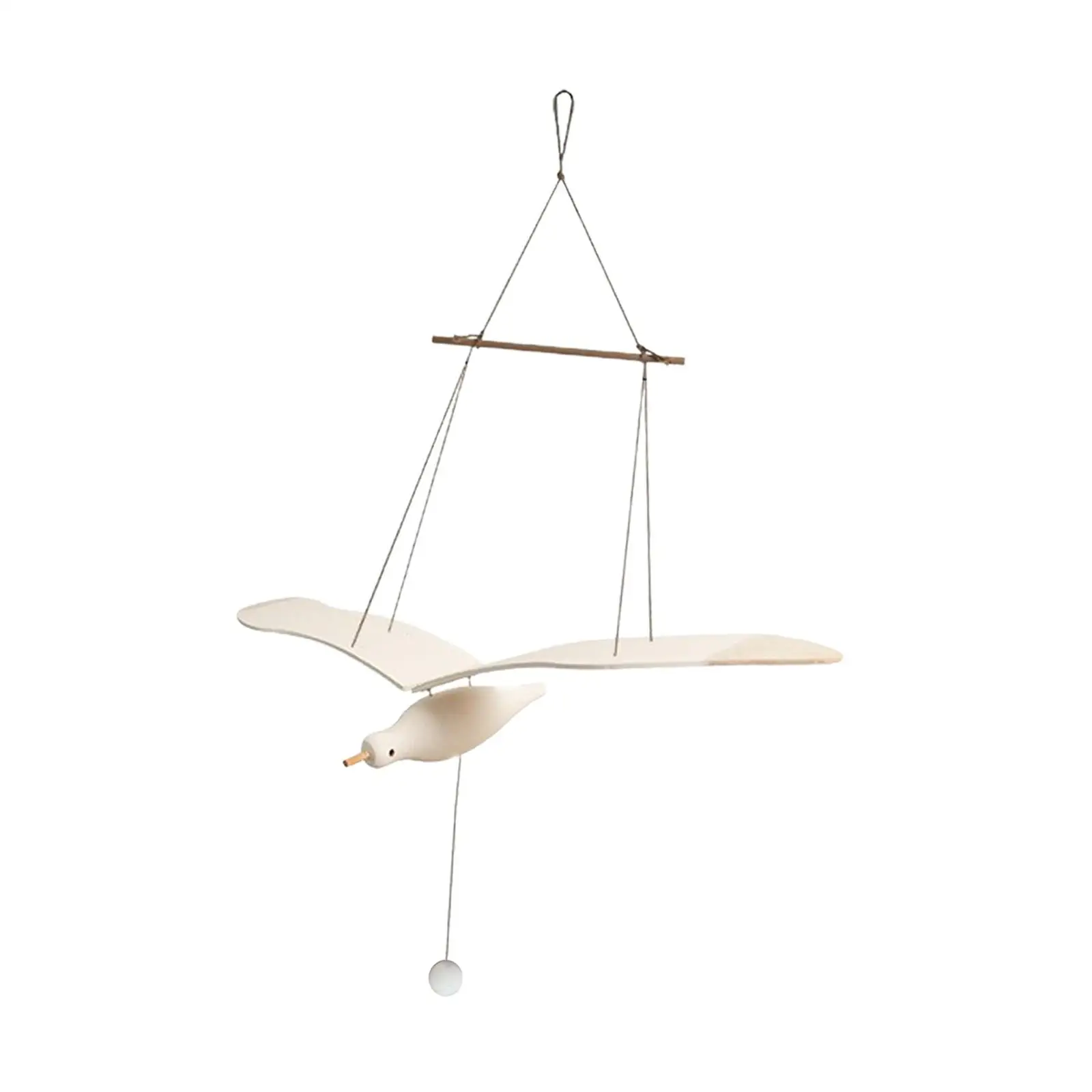 

Wooden Seagull Mobile Hanging Mobile for Bedroom Indoor Outdoor Window