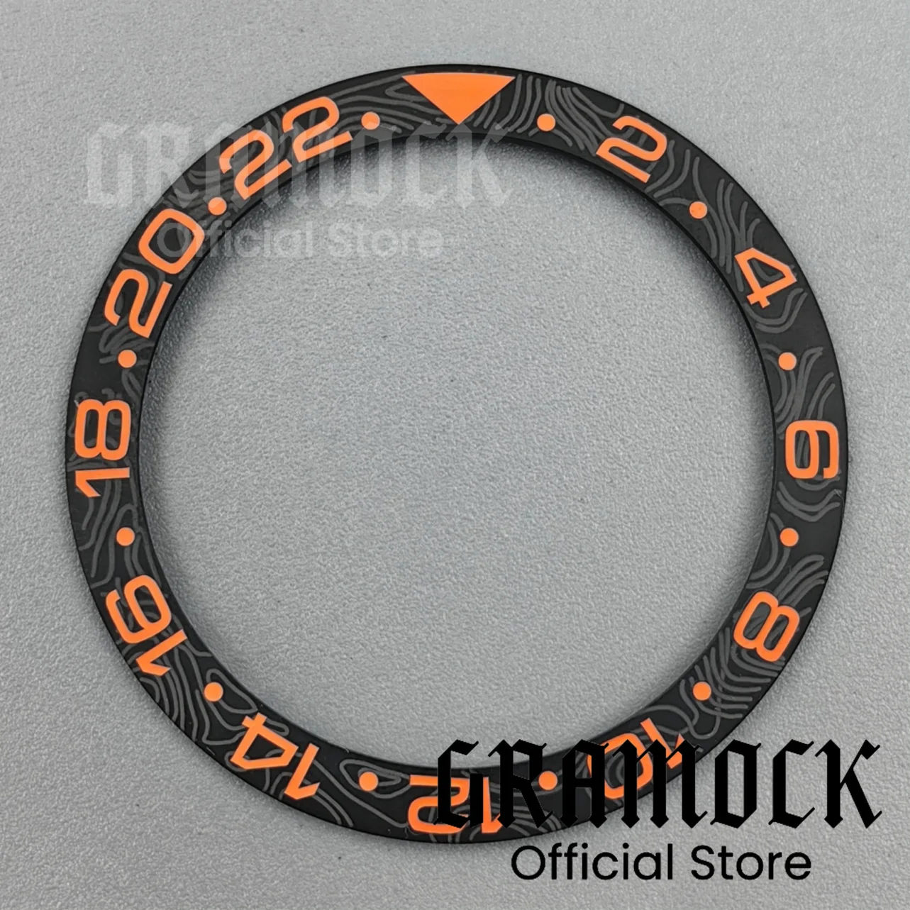 Carbon Fibre Tilted Ceramic Bezel with Blue Luminous Accents