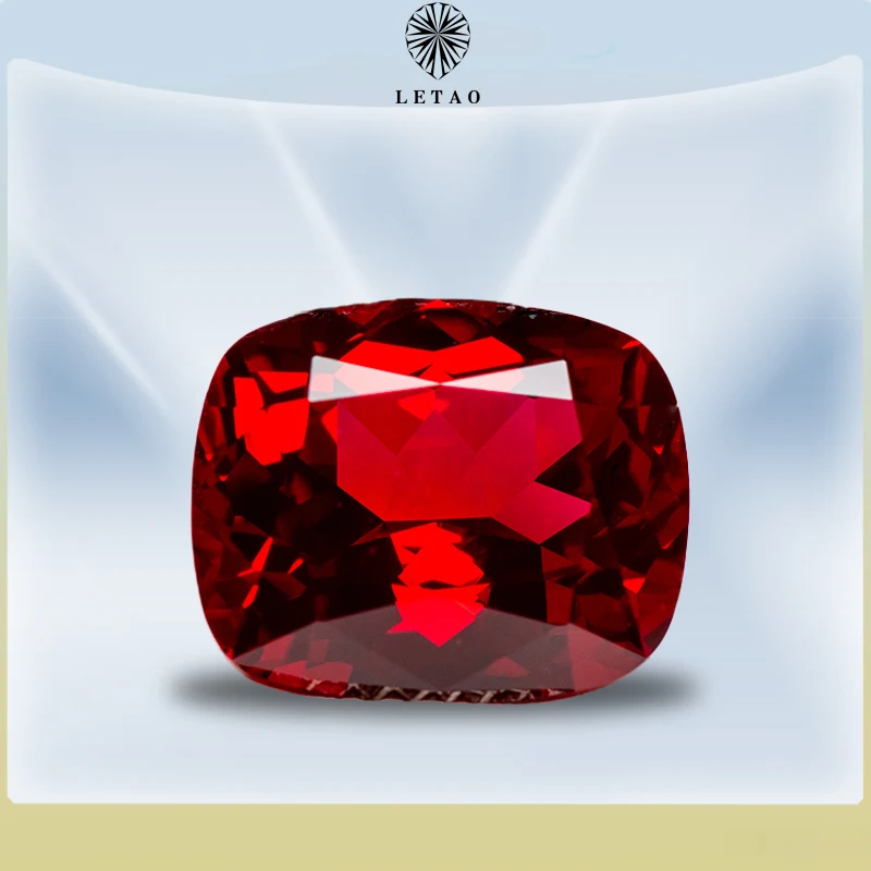 Lab Grown Ruby Pigeon Blood Red Rectangular Cushion Cut Top Quality Gemstones for DIY Jewelry Making Selectable  AGL Certificate