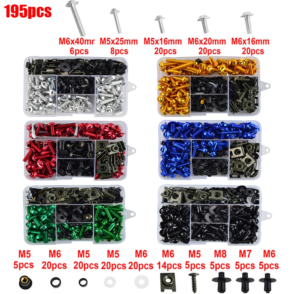 페어링 볼트 나사 키트 너트 클립, 스즈키 GSXR600 GSXR750 GSXR1000 GSXR1250S GSX R600 R1000 R750 R1250S GSXR 600 750 1000