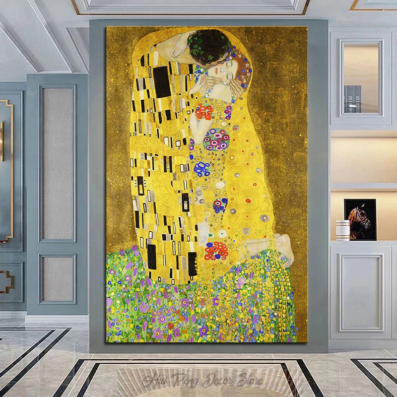 

Gustav Klimt Famous Artwork Vintage Art Canvas Painting Abstract Posters and Prints Wall Pictures for Living Room Home Decor