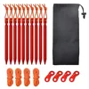 10Pcs/lot 18cm Aluminum Alloy Tent Pegs Tent Nail Tent Wind Rope Buckles Tent Rope Set Canopy Stakes Ground Camping Tent 4