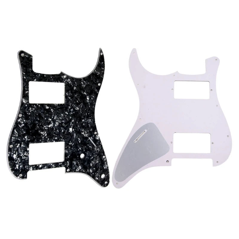 

3Ply Black Guitar Pickguard For Fender Strat 2 HH Humbucker E56D