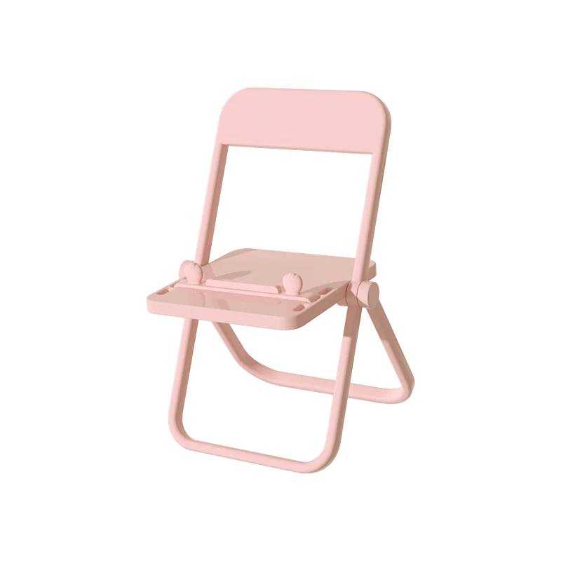 mobile wall stand Portable Mini Mobile Phone Stand Desktop Chair Stand 4 Color Adjustable Macaron Color Stand Foldable Shrink Decoration Decoratio mobile holder for wall Holders & Stands