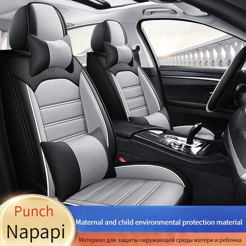 

Полный комплект, универсальные автомобильные чехлы из дышащей кожи Napa для Hyundai Santa Tucson Renalang Domina Elantra Accent CarAccessories