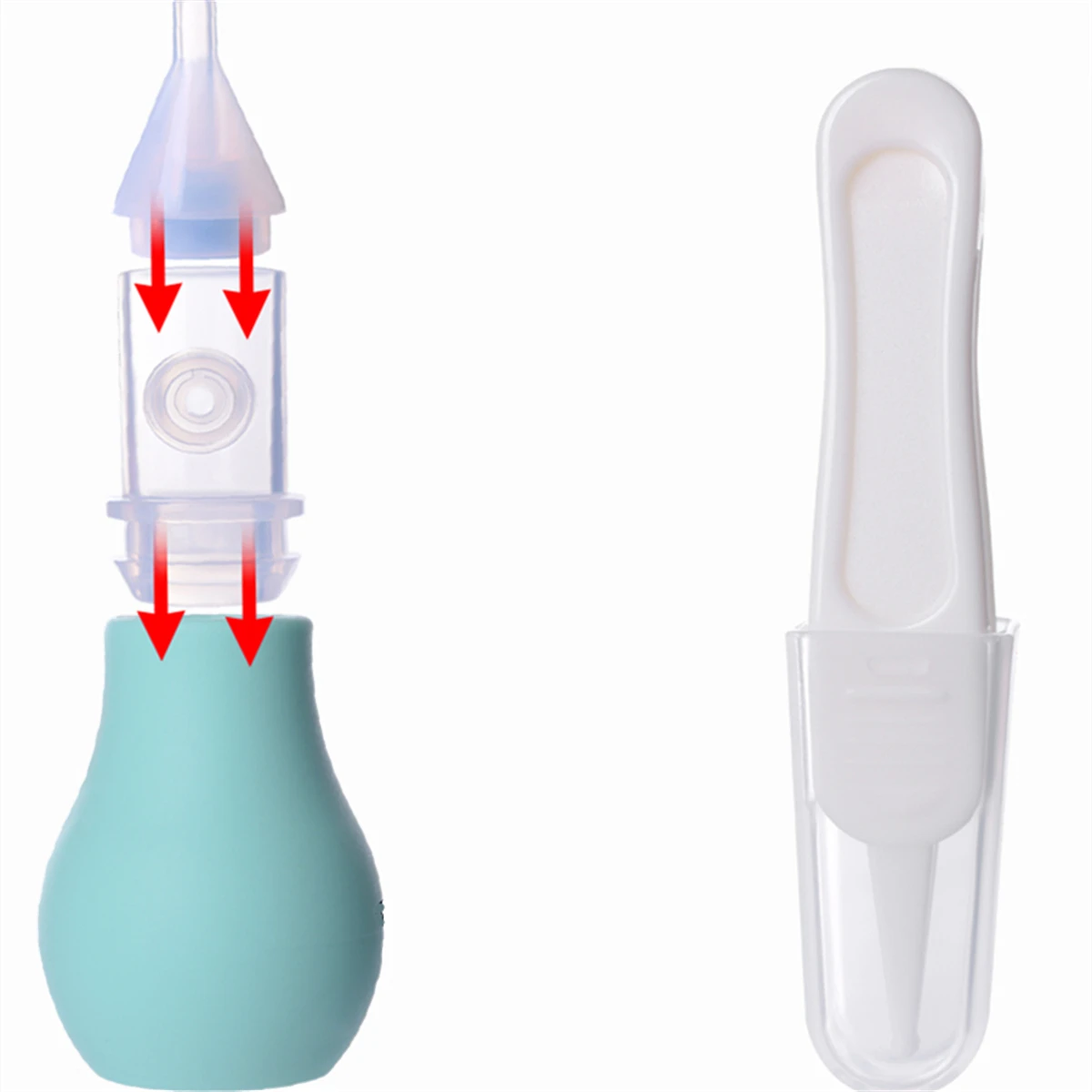 New born silicone baby safety nose cleaner vacuum suction children nasal aspirator new baby care diagnostic-tool vacuum sucker