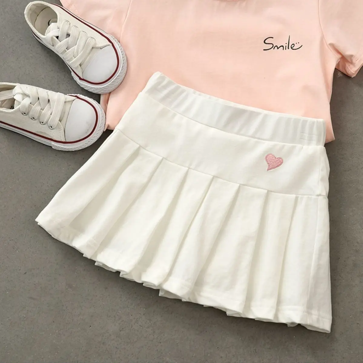 Girls pleated skirt pants versatile flower girl skirt