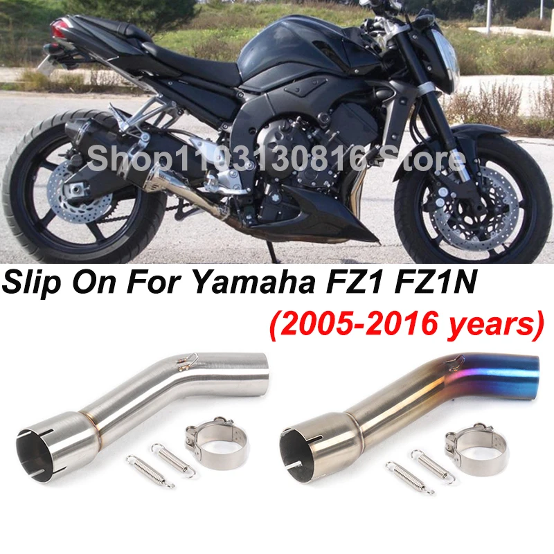 

Slip On For Yamaha FZ1 FZ1N FZ1000 2006 - 2015 Motorcycle Exhaust Systems Middle Link Pipe Modified Moto Escape Stainless Steel