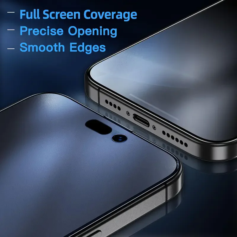 Oleophobic Matte Privacy Screen Protector – 3-Pack, Dust-Free & Easy Installation