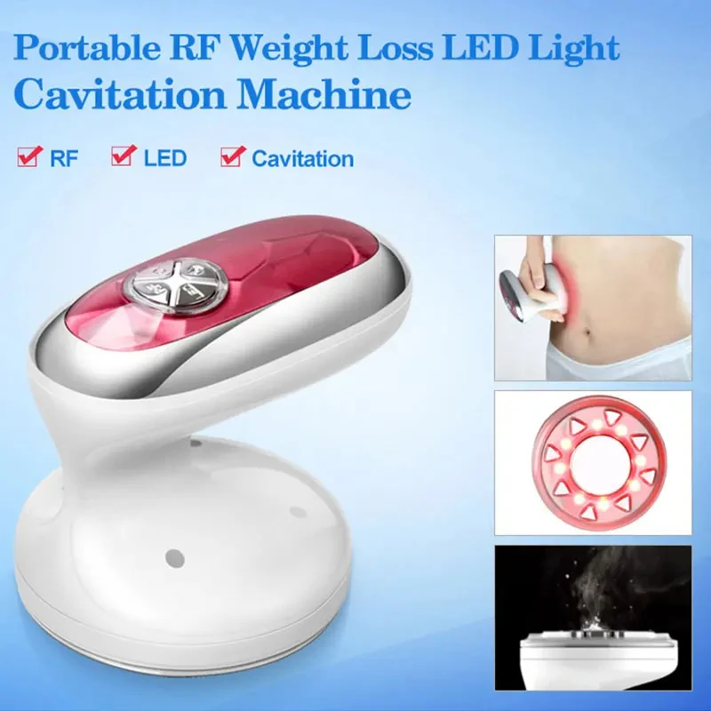 

LED Ultrasonic Cavitation Body Slimming Machine Fat Burner RF Radio Frequency Anti Cellulite Lipo Skin Firming Body Massager