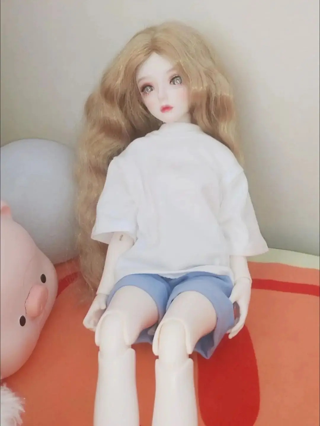 

Одежда для куклы BJD, размер 1/4, модная футболка, джинсы, летняя универсальная одежда 1/4, аксессуары для кукол (2 балла)